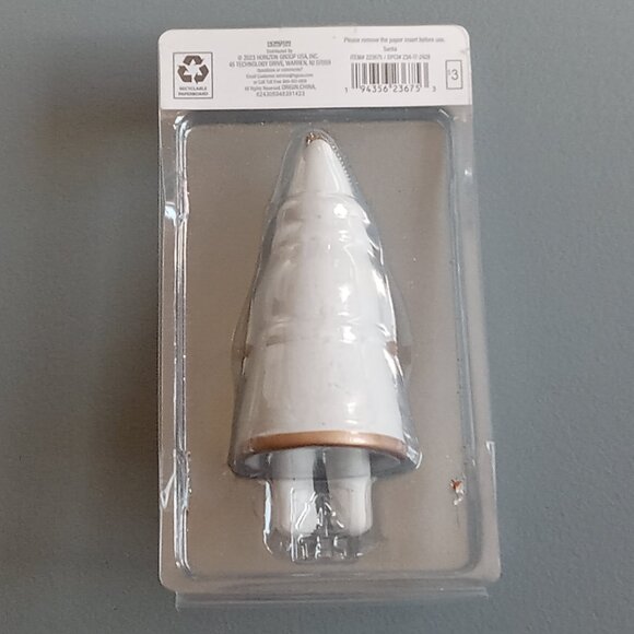 Santa Claus White with Gold Color Trim Christmas Bell Ornament - Picture 3 of 6